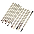 thumbnail image 1 of 1 Set Eye Makeup Brushes Travel Makeup Brush Set Eyeshadow Eyebrow Eyeliner Makeup Brushes Set Champagne, 1 of 6
