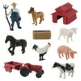 thumbnail image 1 of 1 Set Farm Animal Figurines Cute Plastic Miniature Figurine Pretend Toys Scene Props Educational Toy Solid Model Simulation Cattle Sheep Dog Duck Chicken Poultry Figure Children Toy Gift, 1 of 7