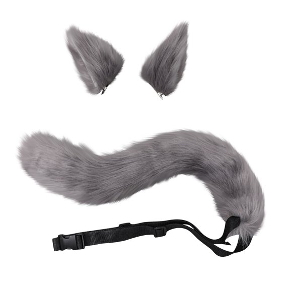 1 Set Faux Tail And Ears Props, Soft Plush Material, Comfortable To Wear, Real-Looking Design, Durable And Not Easy To Deform, Exquisite Craftsmanship, Perfect For