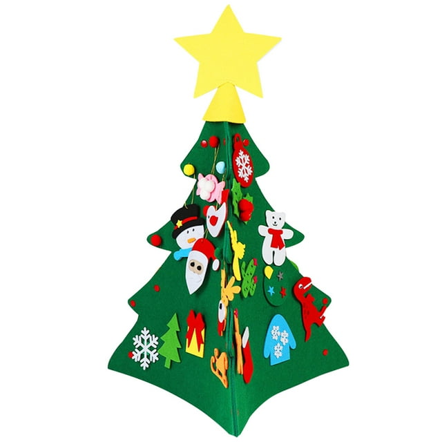 1 Set Felt Christmas Tree DIY Christmas Tree Handmade Toy (Random
