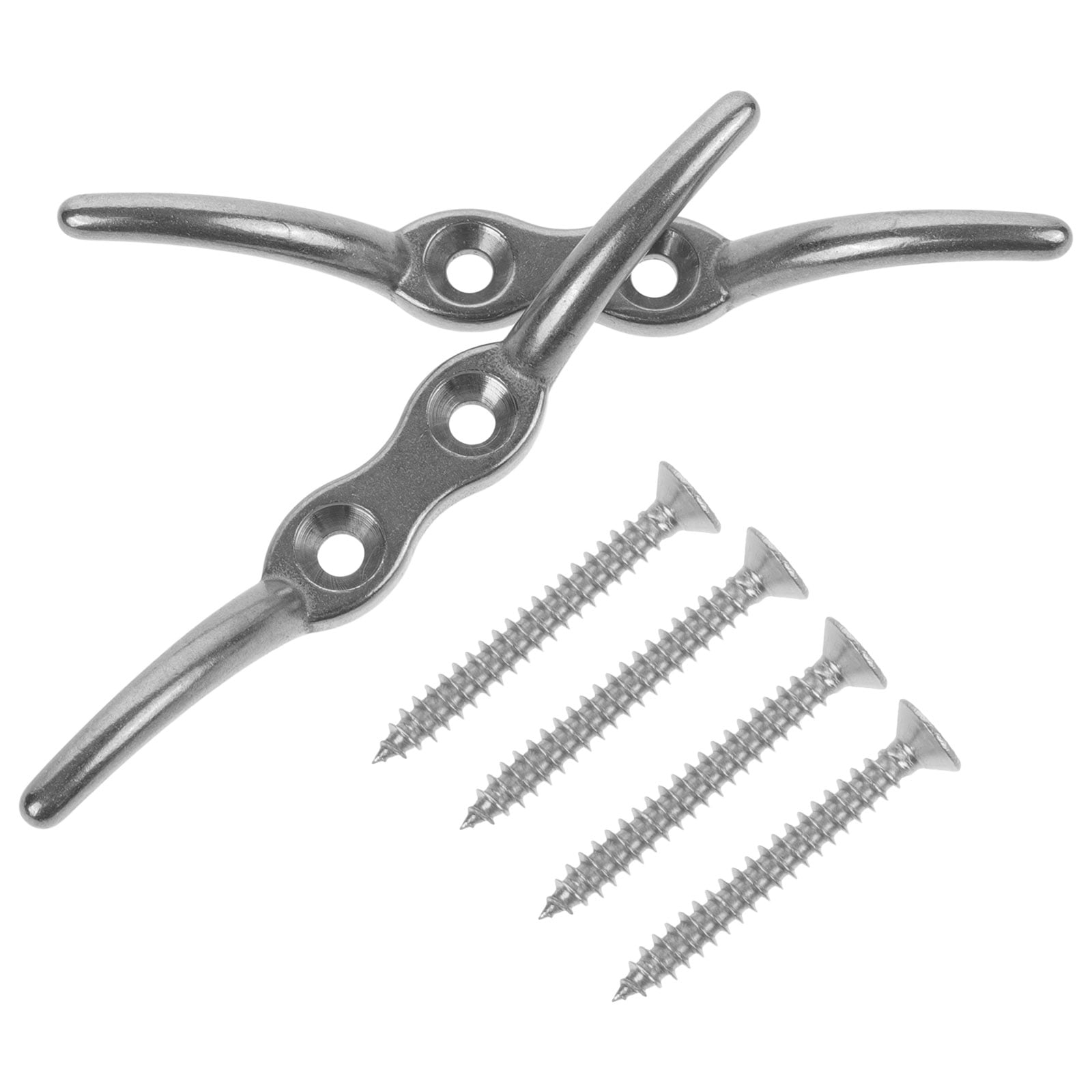 1 Set Flag Pole Mounting Base Stainless Steel Flagpole Cleat Hooks