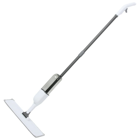 FONDOTIN Stainless Steel Spray Mop with Microfiber Pad for Hardwood and Tile Floors, Efficient and Easy Cleaning, White