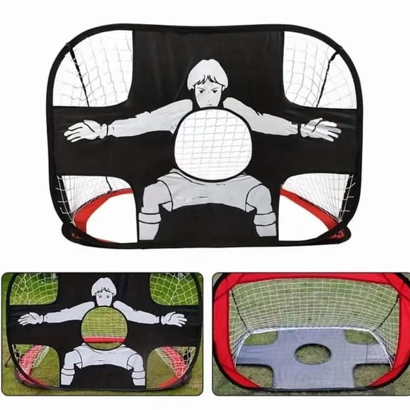 1 Set Foldable Soccer Goal, Nylon Soccer Goal, Adult Soccer Target Net, Indoor/Outdoor Playground Backyard Training, Dual-Use Portable Mobile Soccer Goal