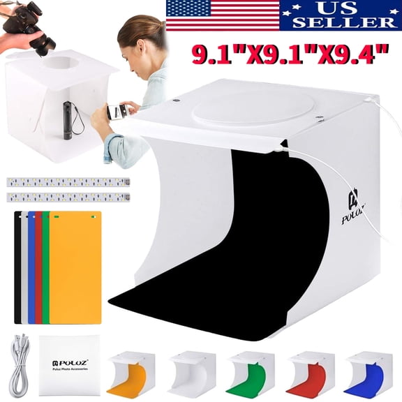 1 Set Folding Portable 1100LM Light Photo Lighting Studio Shooting Tent Box Kit with 6 Colors Backdrops