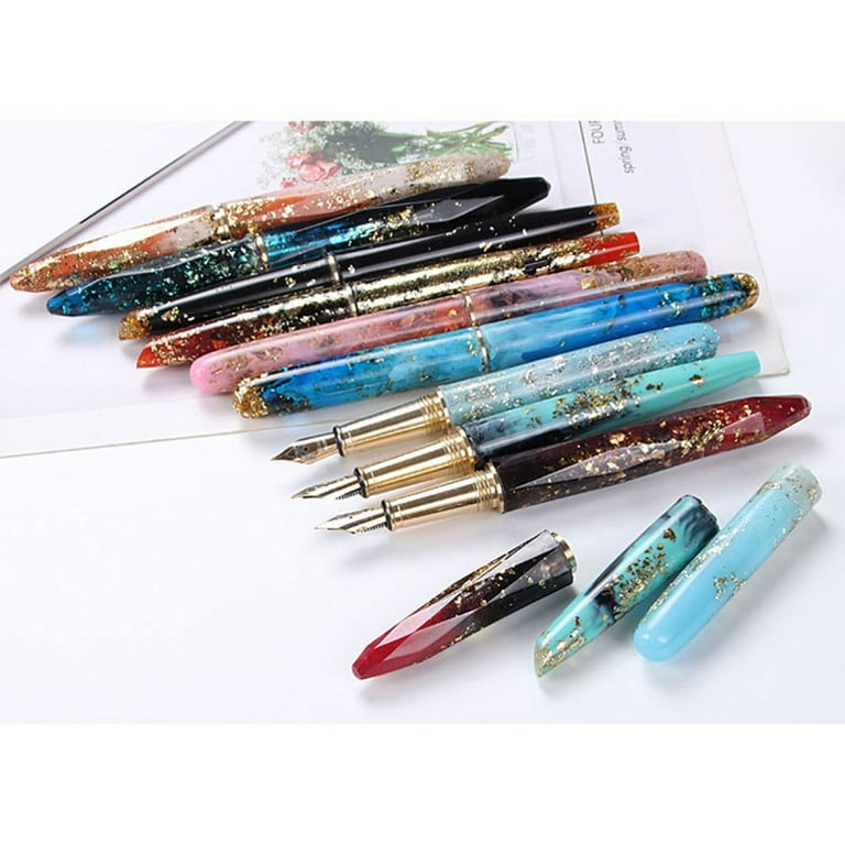 1 Set Fountain Pen Epoxy Resin Mold Cylinder Pen Shape Silicone Mould DIY  Crafts Candle Casting Tool 