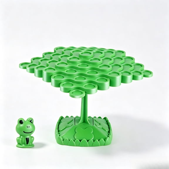 1 Set Frog Balance Tree with 50Pcs Frog Puzzle Focus Training Interactive Board Game