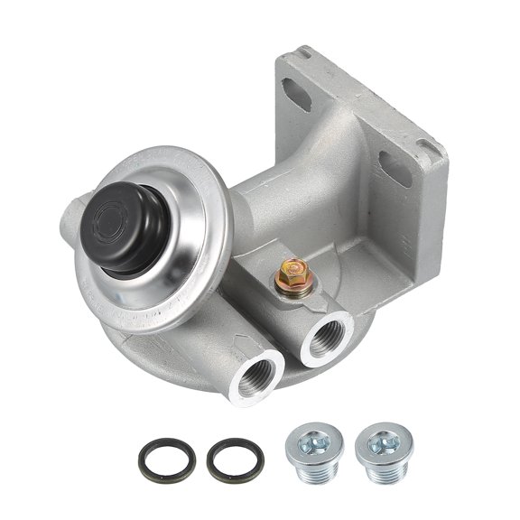 1 Set Fuel Filter Remote Mounting Base with Screws Metal Silver Tone for Car Vehicle