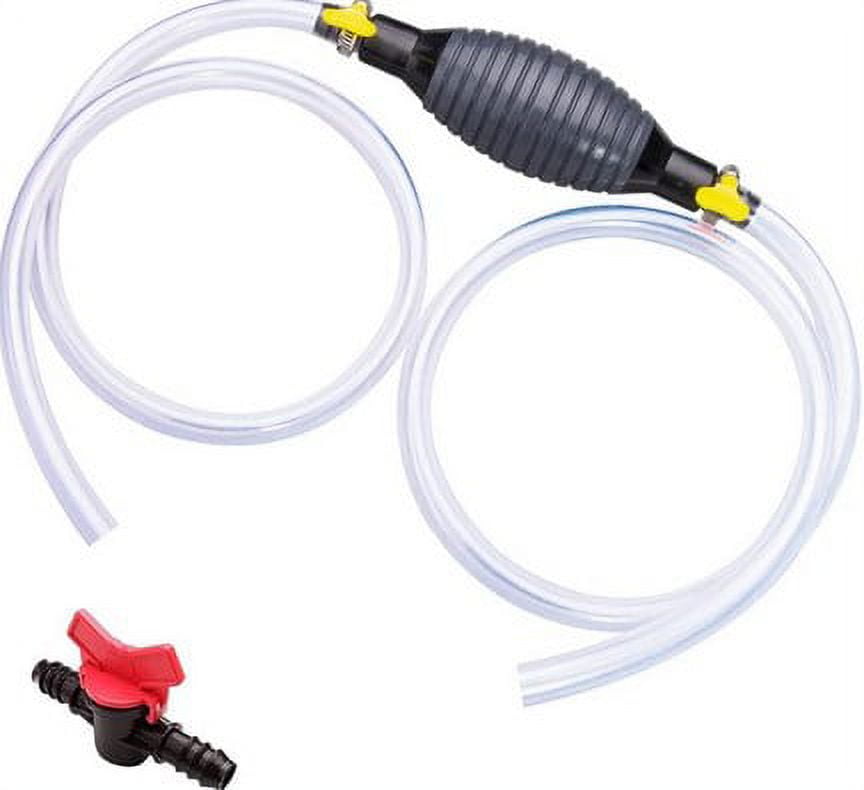 1 Set Fuel Transfer Siphon Pump Manual Pump Gasoline Siphon Hose Siphon