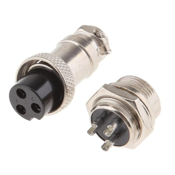 1 Set GX16 3-pin Male And Female Circular Aviation Socket Connector