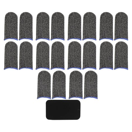 1 Set Gaming Finger Sleeve Mobile Game Controllers Finger Cover Breathable Anti- Sweat Screen Finger Sleeve Reusable Protector for Gaming Accessories Blue