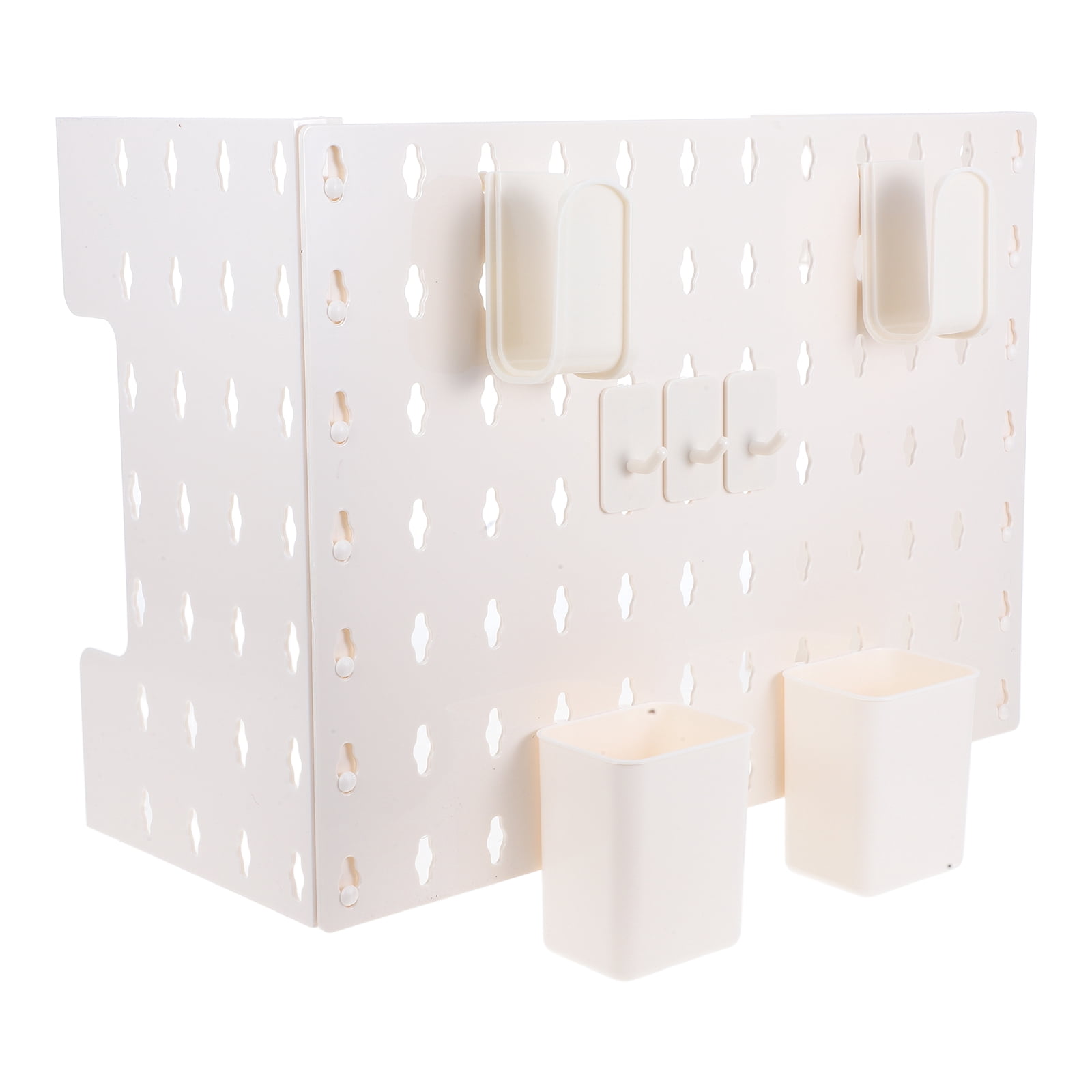 White Plastic Pegboard for Wall Mounting Easy Installation without ...