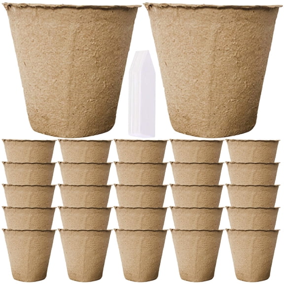 1 Set Biodegradable Nursery Pots for Garden Plant Starters, , Transplants and Gardening Supplies