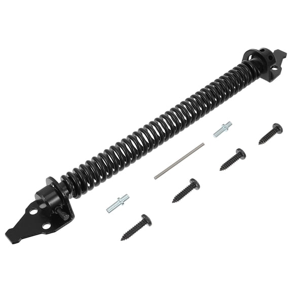 BESTYASH Black Steel Wood Gate Hinge Set for Outdoor Use Builders Hardware 1 Set