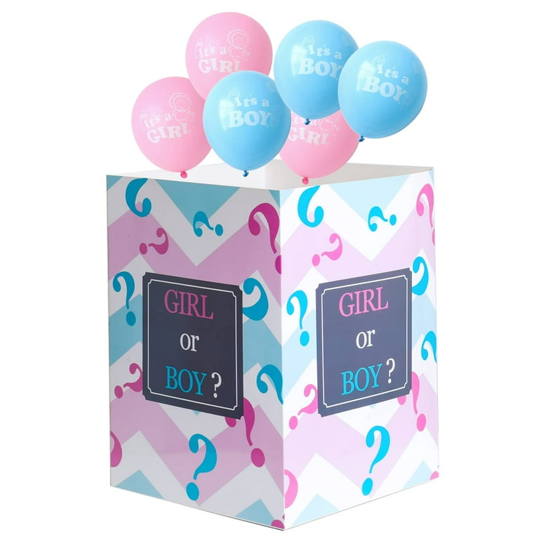 1 Set Gender Reveal Balloon Box Baby Shower Boy Girl Gender Reveal