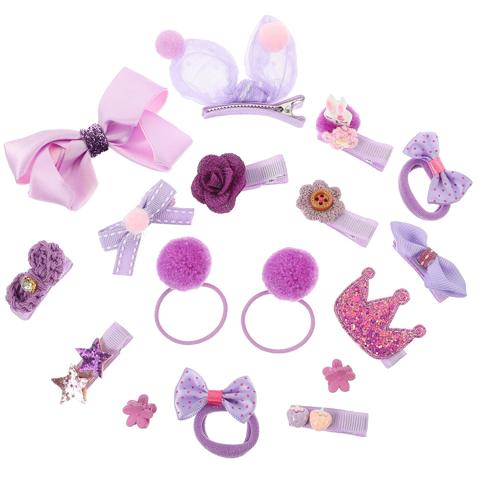 1 Set Girls Hair Ornaments Kids Hair Ropes Hair Ties Snap Hair Clips