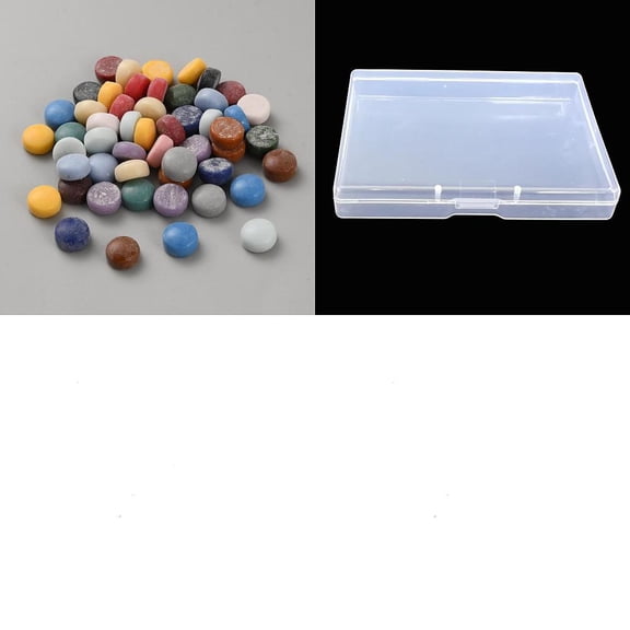 1 Set Glass Cabochons Mosaic Pieces Mosaic Tiles for Arts DIY Crafts Flat Round Mixed Color 12x6.5mm 200g/set