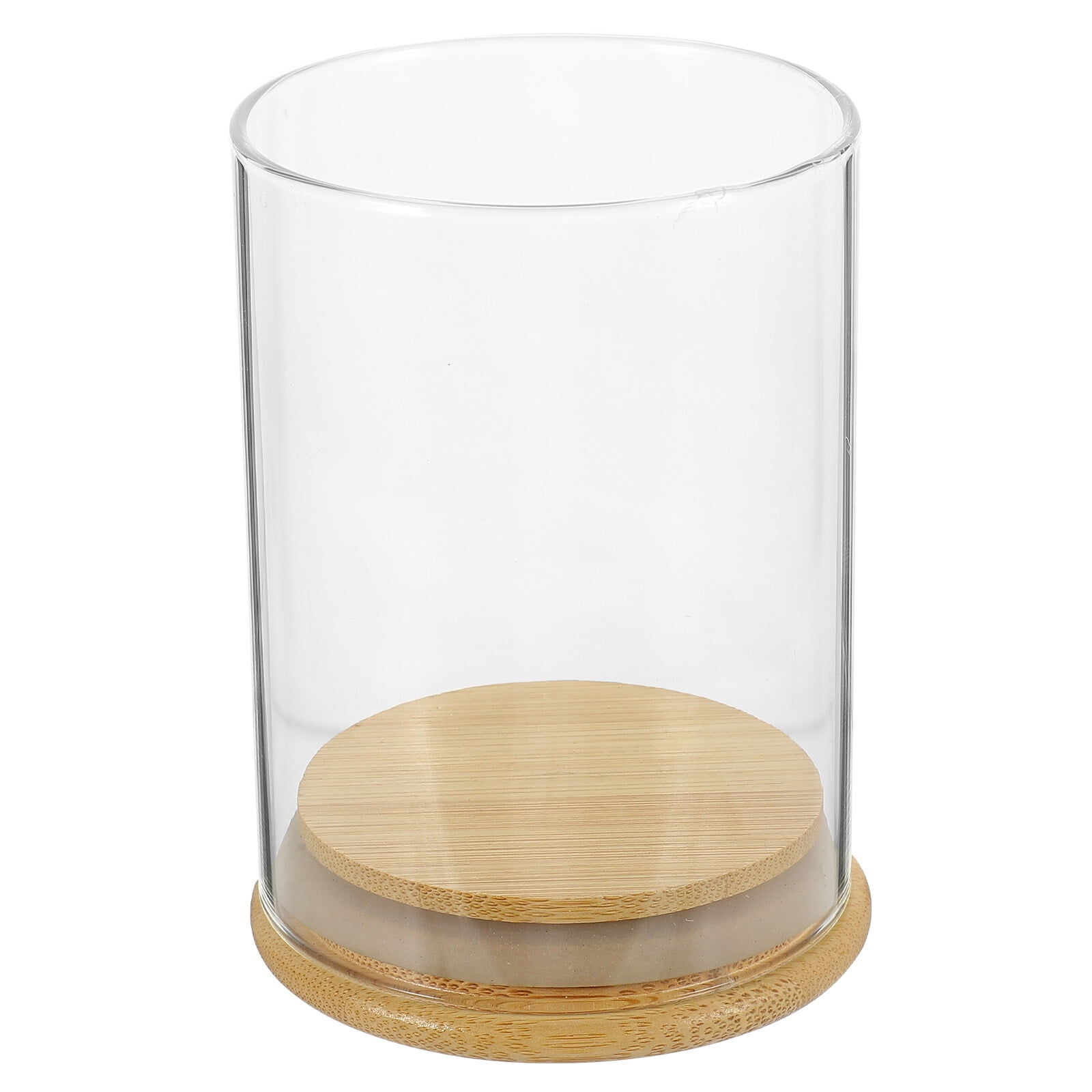 1 Set Glass Candle Holder Chimney Tube Glass Open Ended Candle Shade