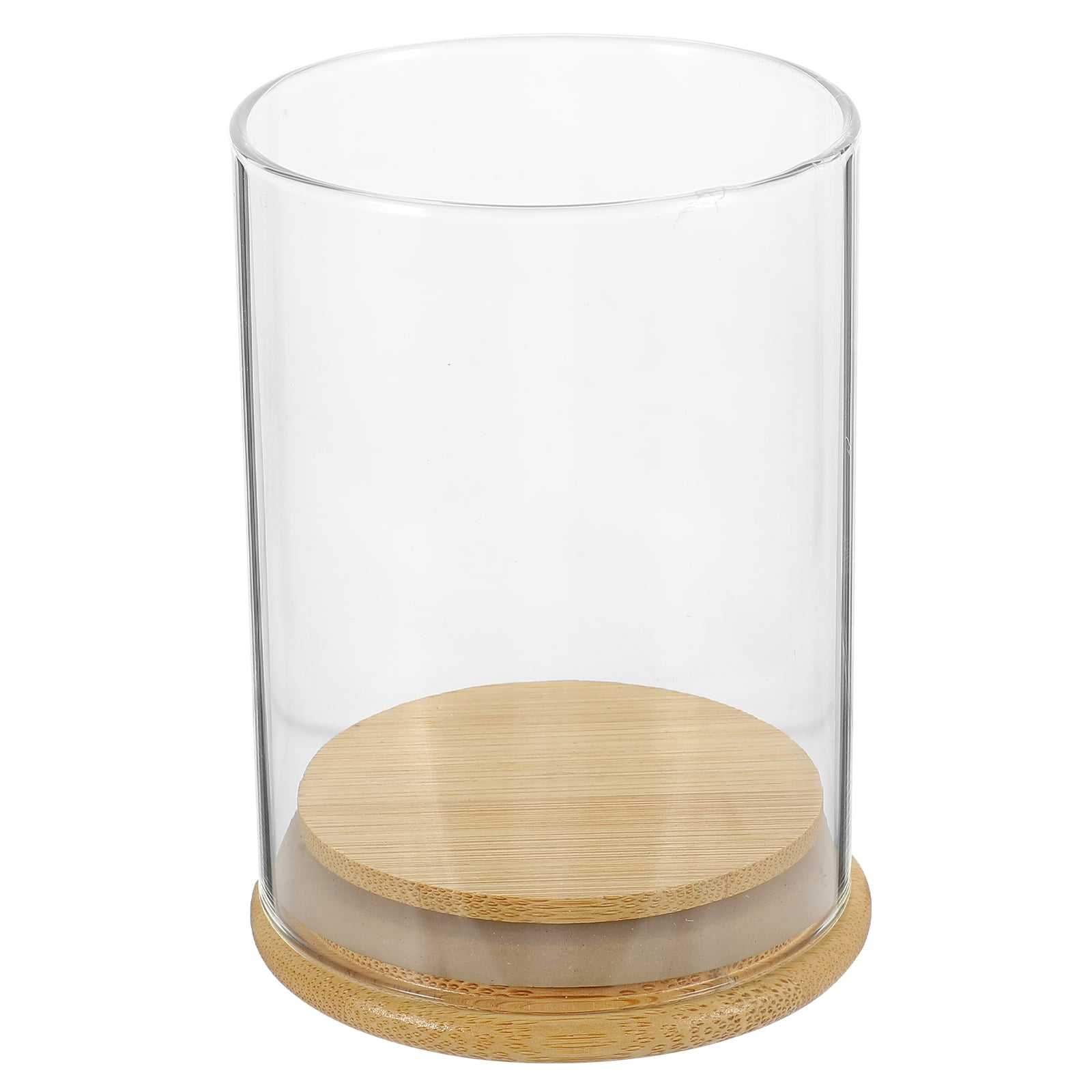 1 Set Glass Candle Holder Chimney Tube Glass Open Ended Candle Shade