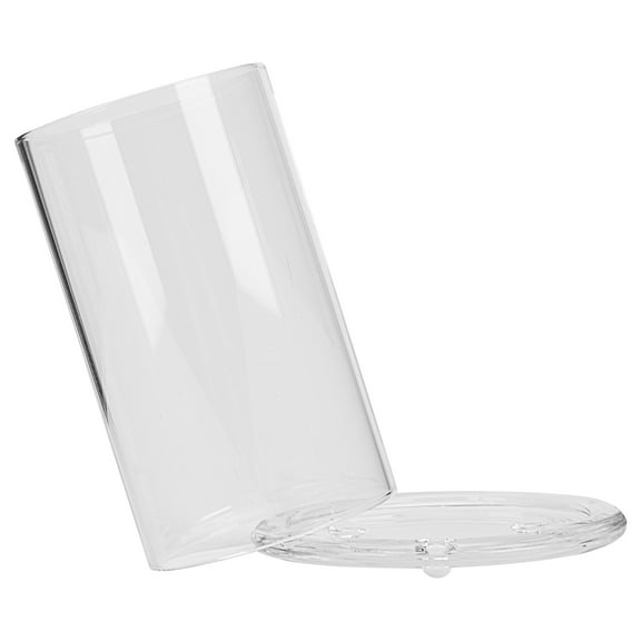 1 Set Glass Dome with Base Clear Holder Decorative Display Dome Cloche Bell Jar Cover for Cover Dessert Cheese Candy Plants Succulents A