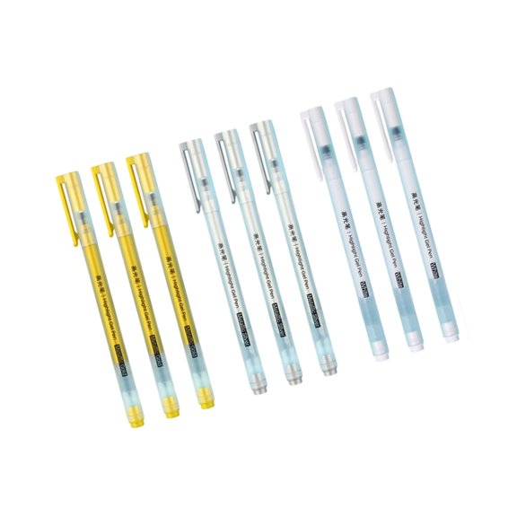 1 Set Gold Silver White Gel Pen Quick-Drying Highlight Gel Pen 1.0mm Gel Inks Pen for Black Paper Drawing Illustrations