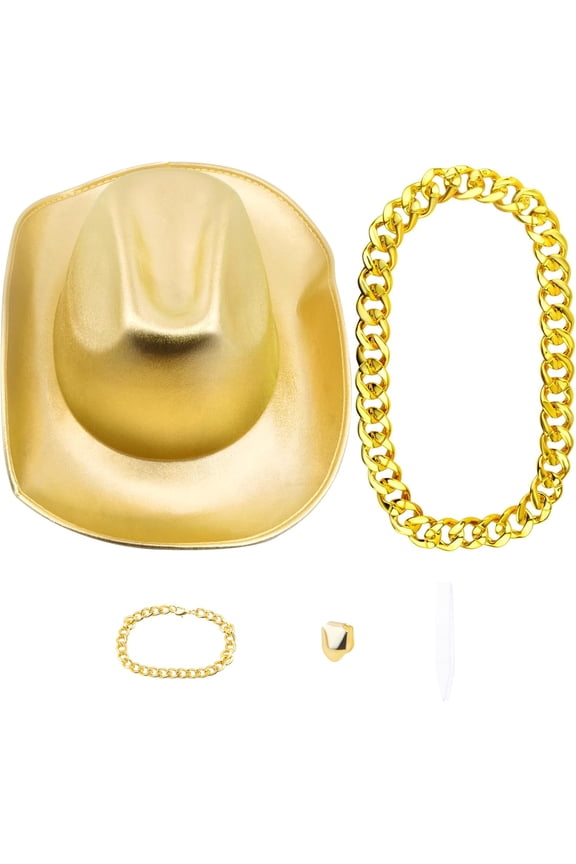 1 Set Golden Hip Hop Jewelry, 80s 90s Rapper Costume Punk Style Necklace Chain with Rotatable Dollar Sign Pendant, Cuban Link Chain Bracelet and Watch for Men Party