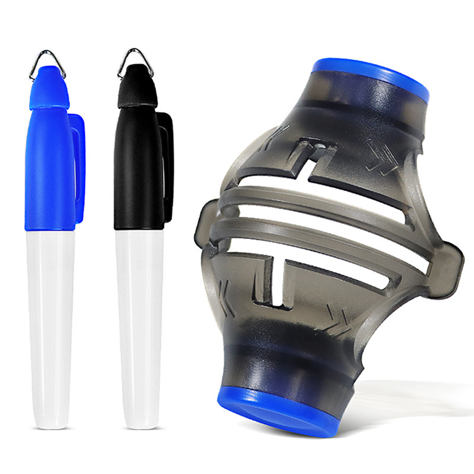 1 Set Golf Line Marker Blue/Black Drawer 360Degree Scribing Clip