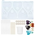 1 Set Gothic Silicone Mould HeartShaped Window Moulds Kit Bundle