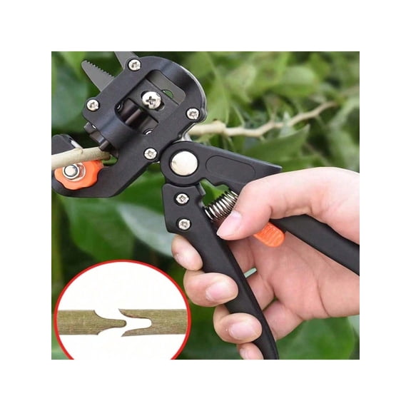 1 Set Grafting Tool Kit with 2 Replacement Blades: Pruning and Cutting Scissors for Plant Branches, Vines, Fruit Trees, Ideal for Grafting