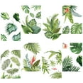 thumbnail image 1 of 1 Set Green Tropical Leaves Wall Decal 8 Sheets Nature Palm Tree Leaf Plants Waterproof Removable Vinyl Wall Art for Classroom Bedroom Living Room Decorations, 1 of 6