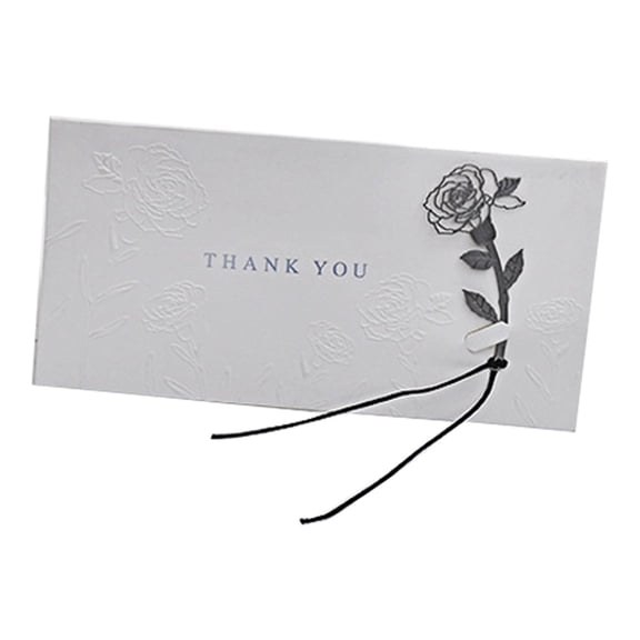 1 Set Greeting Card Eye-catching Smooth Edges Paper Anniversary Festival Thank You Cards for Party