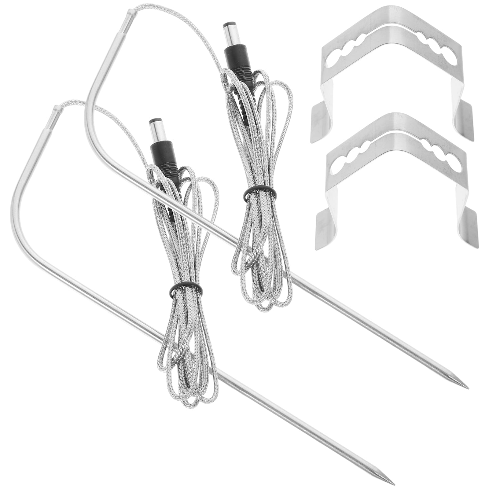HOMEMAXS Silver Meat Temperature Probe for BBQ and Grilling Easy to Use ...