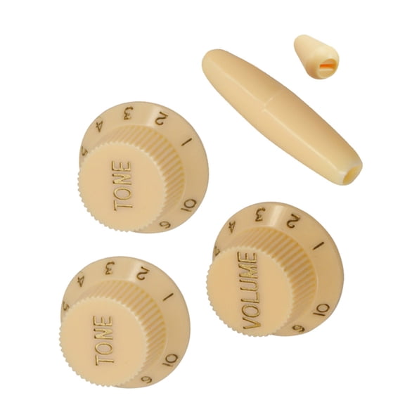 1 Set Guitar Control Knobs Volumes Control Knobs Top Hats Plastic Texture Suitable for Electric Guitar Volumes and Tone