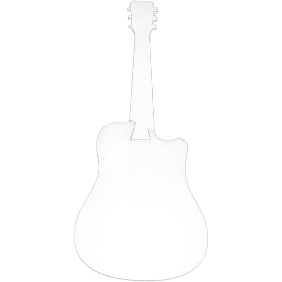 1 Set Guitar Transparent Acrylic Templates for Craft Supplies Clear 388x170x6mm by handwork