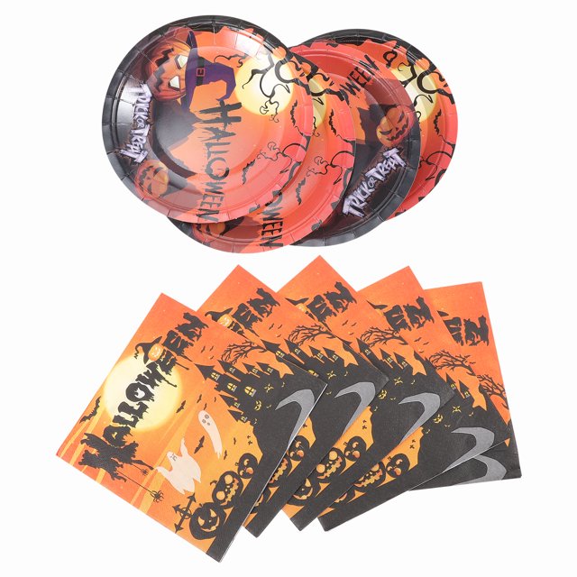 1 Set Halloween Disposable Dinnerware Halloween Paper Plates Halloween