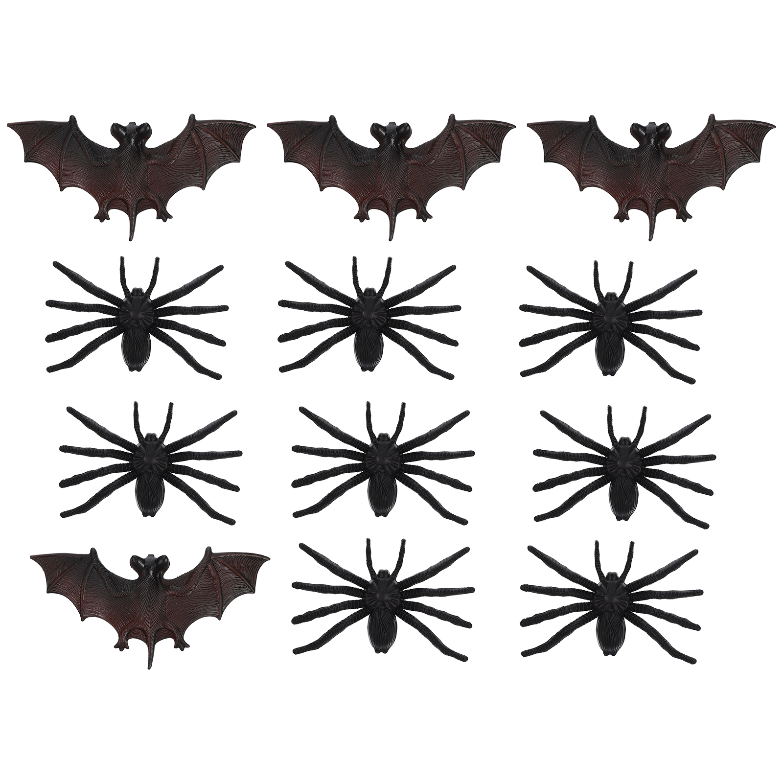 1 Set Halloween Spiders and Bats Decorations Realistic Bats Fake