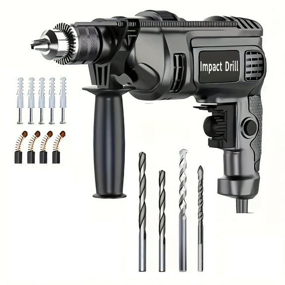 1 Set Hand Electric Drill Set, Can Be Used for Brick Walls, Impact Drills, Plug-in Electric Drills, High Power, for Concrete, Power Tools