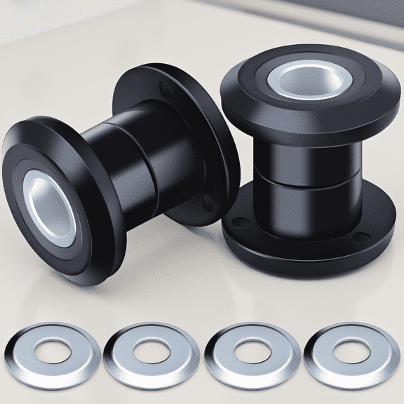 1 Set Handlebar Riser Bushing Damper Kit for 1983-Up Touring Road Electra Street Glide & 2018-Up Softail, Black