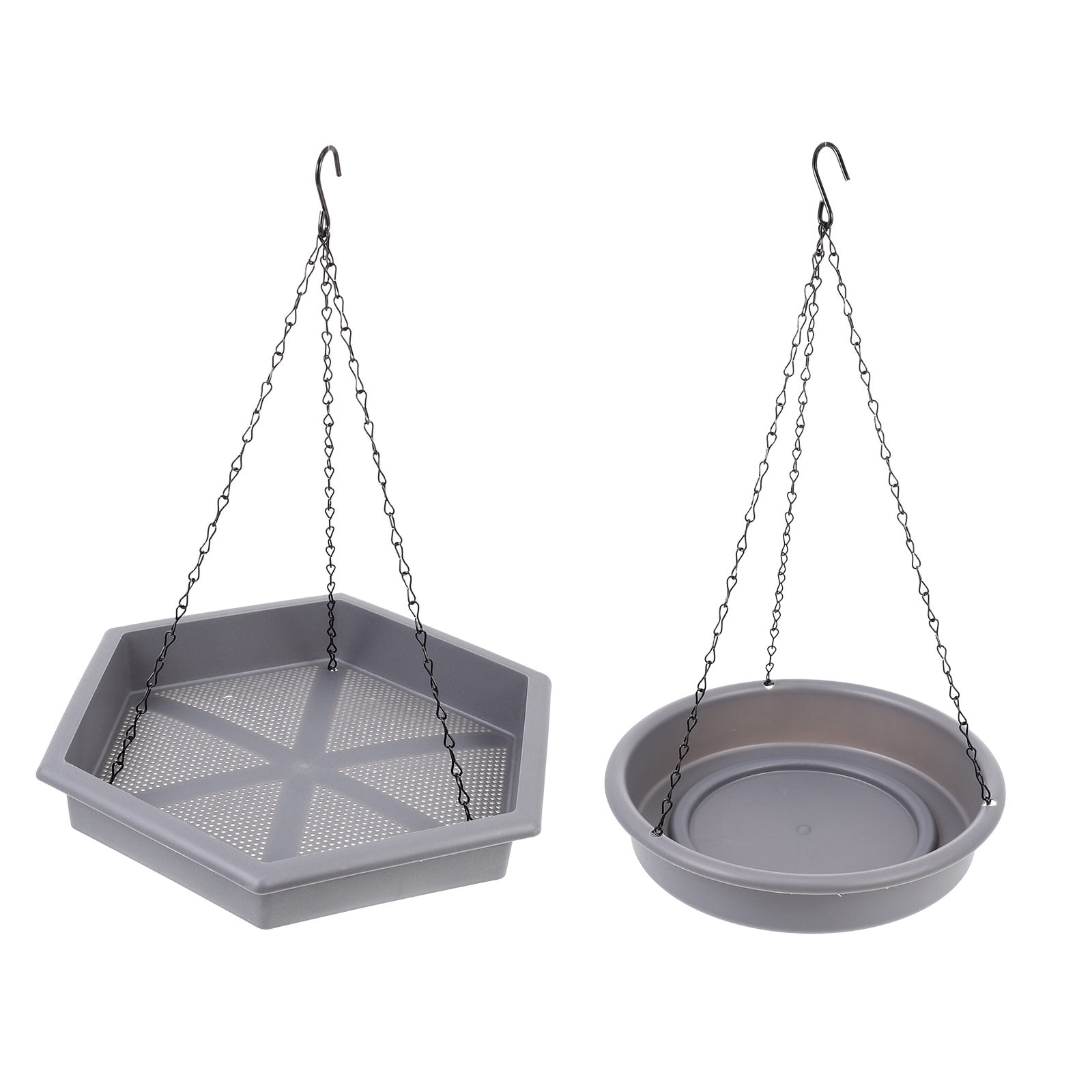 1 Set Hanging Bird Feeder Trays Garden Wild Bird Feeding Plates Birds