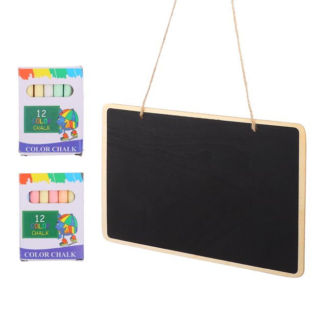 1 Set Hanging Chalkboards Wooden Blackboard Plaque Practical Message