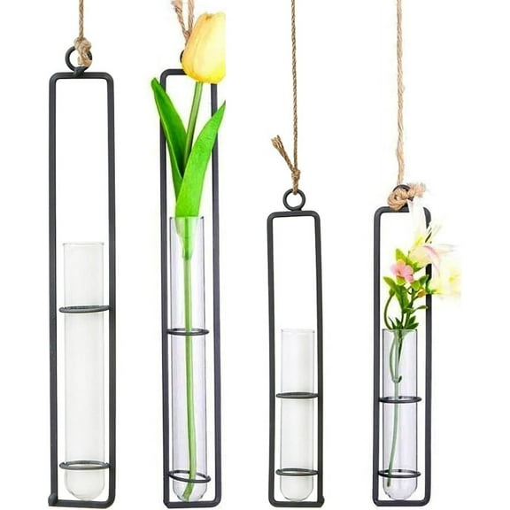 1 Set Hanging Planter Glass Planter Clear Glass Flower Vase Exquisite Transparent Vase Pendant Decor