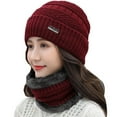thumbnail image 1 of 1 Set Hat Knitted Fabric Anti-fade Hat Neck Warmer Set, 1 of 6