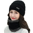 thumbnail image 1 of 1 Set Hat Knitted Fabric Anti-fade Hat Neck Warmer Set, 1 of 7
