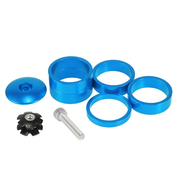 1 Set Headset Spacer for Bicycle Handlebar Stem Spacers  28.6mm Fit for 1 1/8 in Blue