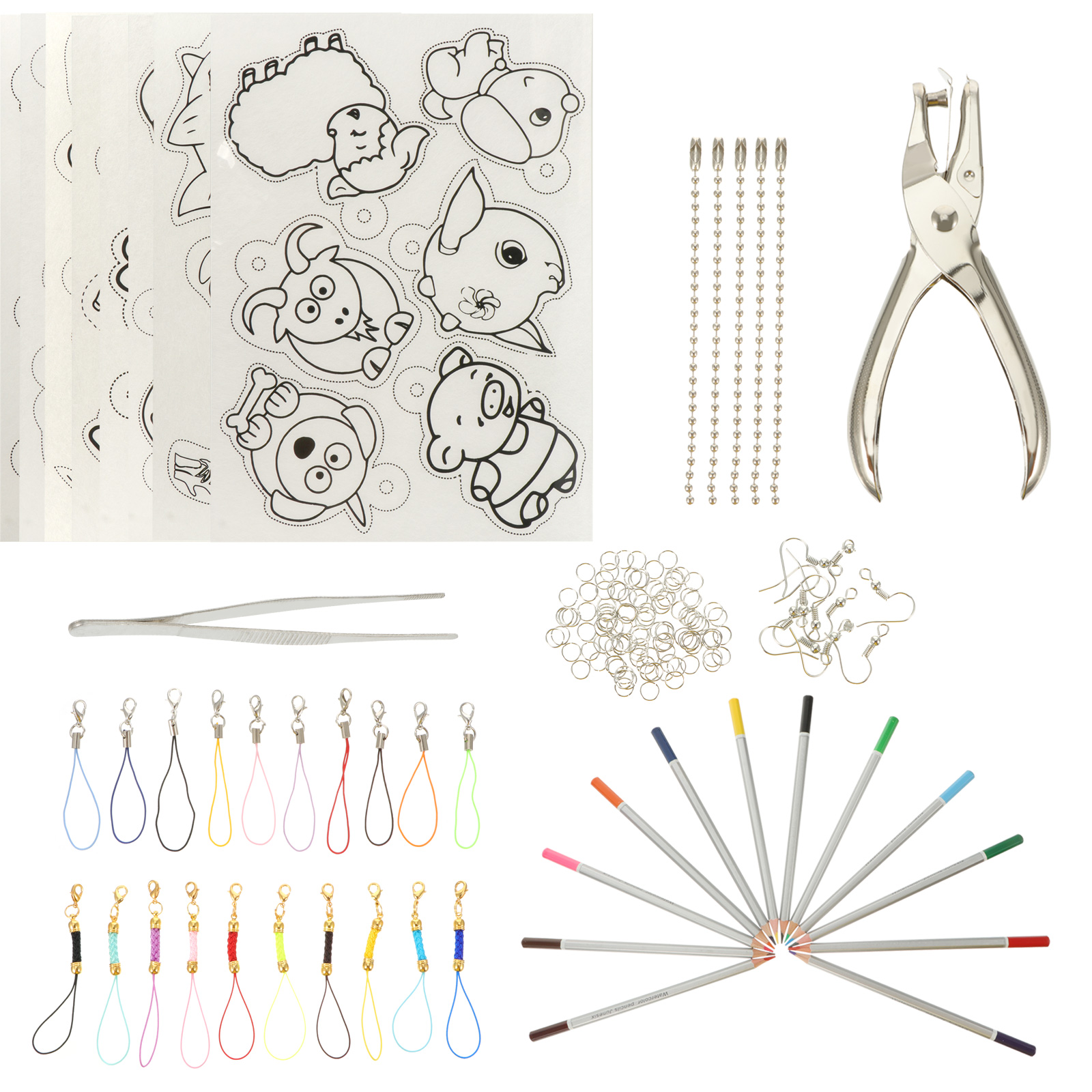 1 Set Heat Shrink Plastic Sheet Kit Heat Shrinky Sheets Creative Pack