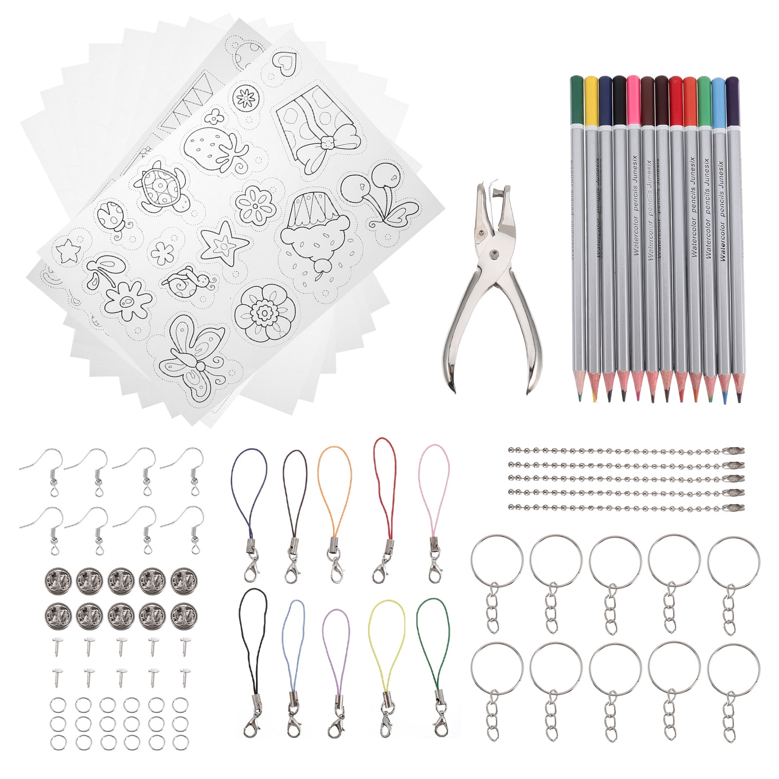 1 Set Heat Shrink Plastic Sheets Kit Shrinky Art Films Clear Shrink