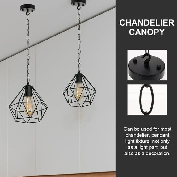 Heavy Duty Canopy Kit with Chandelier Canopy Plate and Light Chain for Ceiling Light Fixtures