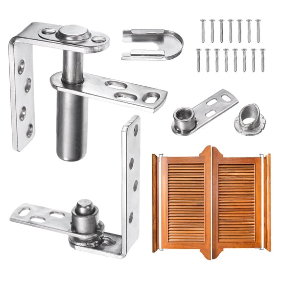 1 Set Heavy Duty Saloon Door Hinges, Self-Return Cafe Door Hinge 304 Stainless Steel Swinging Door Hardware for 16mm Thick Door, MIN, 22lbs Load Bearing