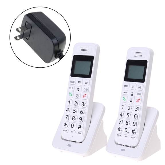 1 Set Home Telephone Double Handset Wireless Phone with Caller Display and Low Radiation For Elderly Users D1018