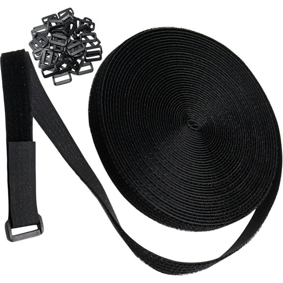 Raindrops Reusable Fastening Cable Ties Black Nylon for Protection Organizer