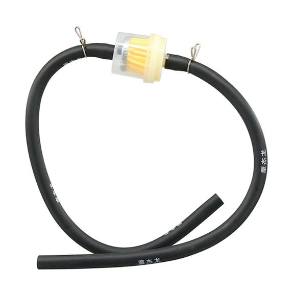 1 Set In-Line Fuel Filter Hose With Clamp For 2-Stroke Scooter 49cc 50cc 110cc 125cc Moped Petrol Liquid Oil Filter Hose